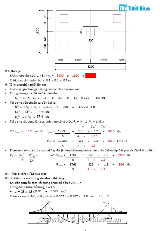 file cad nền móng đhxd,bản cad nền móng chuẩn,Đồ án nền móng ĐHXD,Excel đồ án nền móng